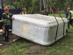 СИЗИФ - Фото Подъем ванны на крышу, номер 11858