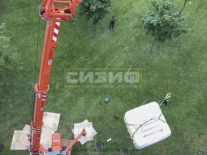 СИЗИФ - Фото Подъем ванны на крышу, номер 11861
